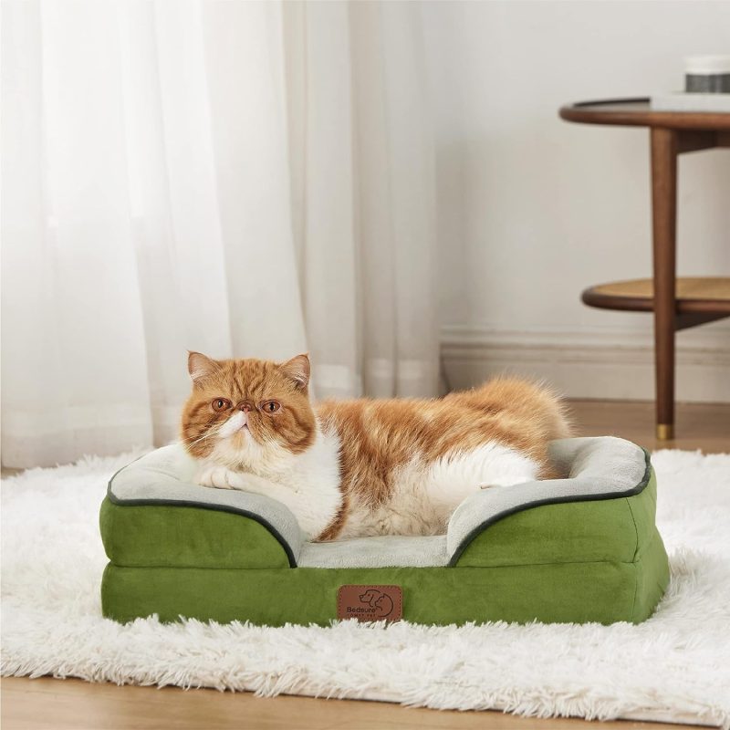 Bedsure Orthopedic Dog Bed for Medium Dogs -Foam Sofa with Removable Washable Cover, Waterproof Lining and Nonskid Bottom Couch, - Image 363