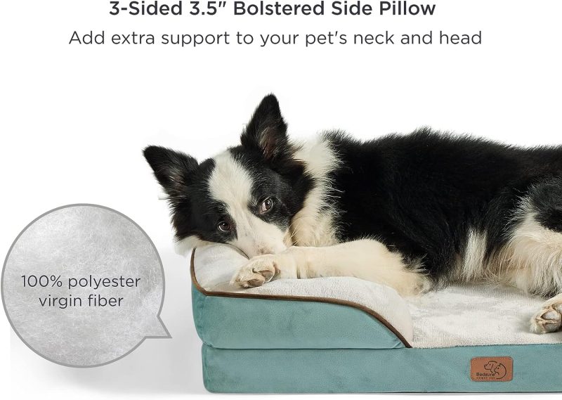 Bedsure Orthopedic Dog Bed for Medium Dogs -Foam Sofa with Removable Washable Cover, Waterproof Lining and Nonskid Bottom Couch, - Image 77