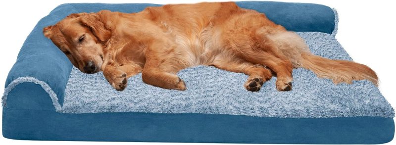 Furhaven Orthopedic Dog Bed for Medium/Small Dogs w/ Removable Bolsters & Washable Cover, For Dogs Up to 35 lbs - Plush & Almond - Image 551