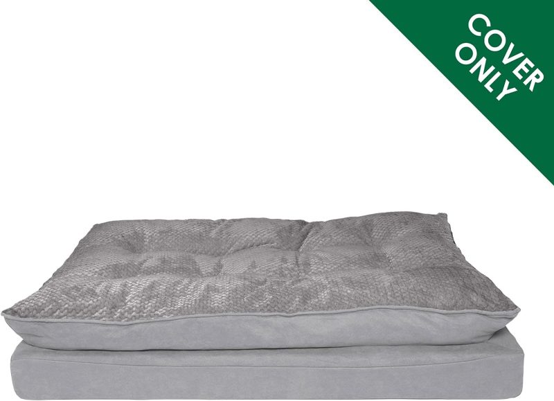 Furhaven Cooling Gel Dog Bed for Large Dogs w/ Removable Bolsters & Washable Cover, For Dogs Up to 95 lbs - Plush & Velvet Waves - Image 348