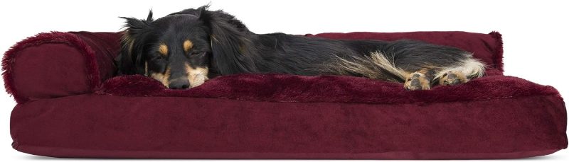 Furhaven Orthopedic Dog Bed for Medium/Small Dogs w/ Removable Bolsters & Washable Cover, For Dogs Up to 35 lbs - Plush & Almond - Image 127