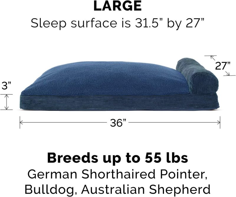 Furhaven Orthopedic Dog Bed for Medium/Small Dogs w/ Removable Bolsters & Washable Cover, For Dogs Up to 35 lbs - Plush & Almond - Image 625