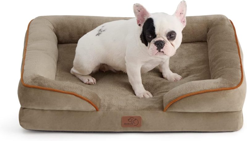 Bedsure Orthopedic Dog Bed for Medium Dogs -Foam Sofa with Removable Washable Cover, Waterproof Lining and Nonskid Bottom Couch, - Image 368