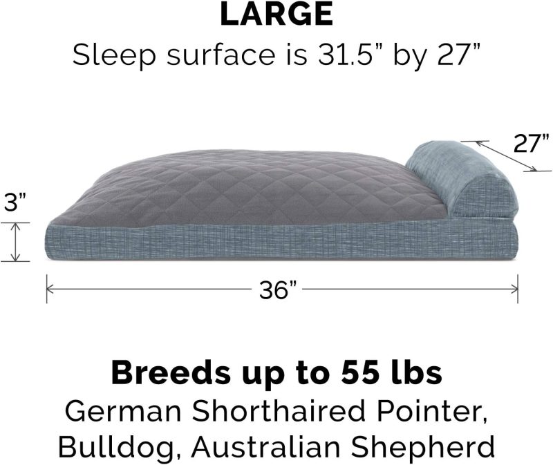 Furhaven Orthopedic Dog Bed for Medium/Small Dogs w/ Removable Bolsters & Washable Cover, For Dogs Up to 35 lbs - Plush & Almond - Image 430