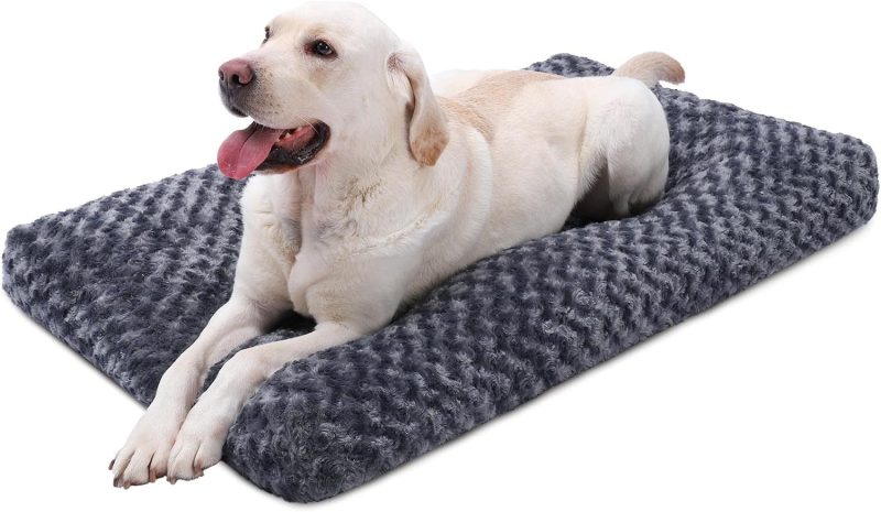 Washable Dog Bed Deluxe Plush Dog Crate Beds Fulffy Comfy Kennel Pad Anti-Slip Pet Sleeping Mat for Large, Jumbo, Medium, Small - Image 55