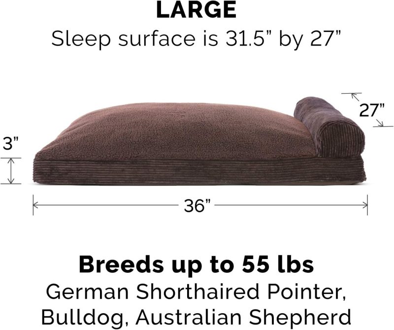 Furhaven Orthopedic Dog Bed for Medium/Small Dogs w/ Removable Bolsters & Washable Cover, For Dogs Up to 35 lbs - Plush & Almond - Image 655