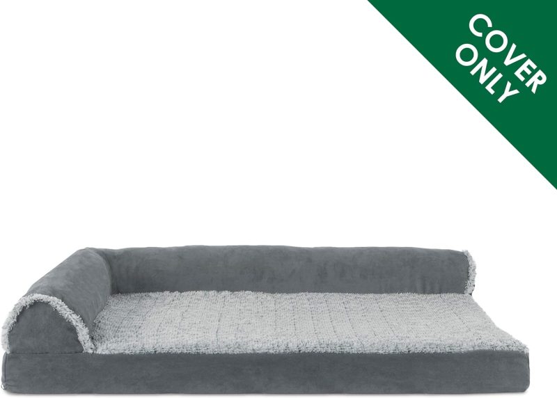 Furhaven Orthopedic Dog Bed for Medium/Small Dogs w/ Removable Bolsters & Washable Cover, For Dogs Up to 35 lbs - Plush & Almond - Image 445