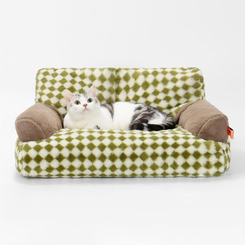 Pet Couch Bed, Washable Cat Beds for Medium Small Dogs & Cats up to 25 lbs, Durable Dog Beds with Non-Slip Bottom, Fluffy Cat - Image 47