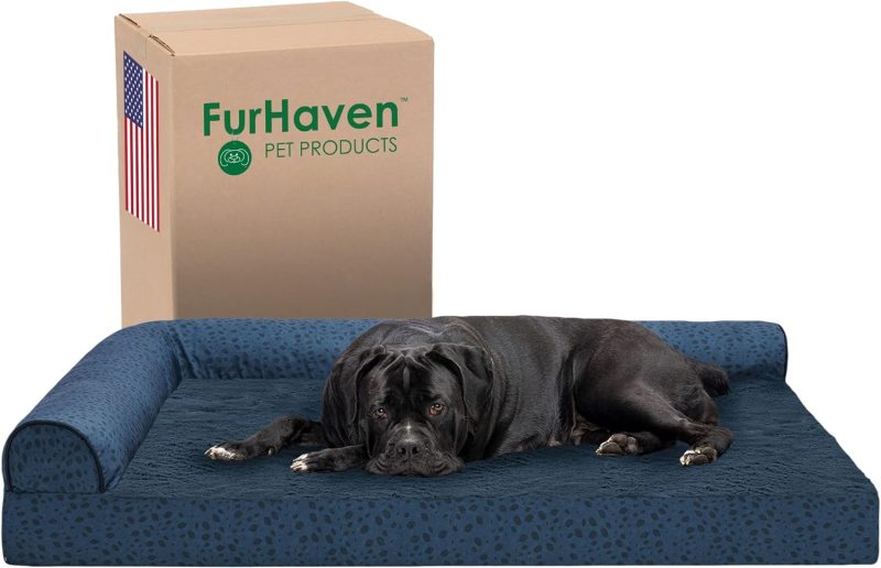 Furhaven Orthopedic Dog Bed for Medium/Small Dogs w/ Removable Bolsters & Washable Cover, For Dogs Up to 35 lbs - Plush & Almond - Image 514