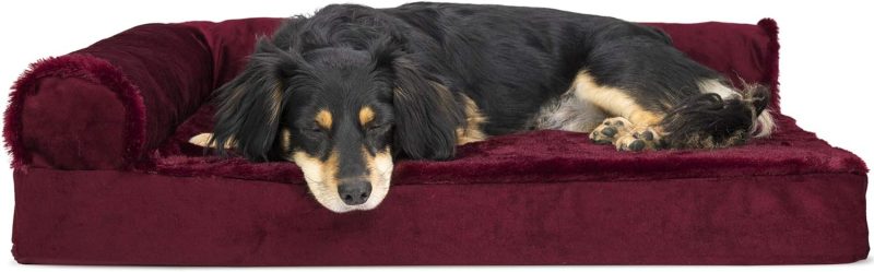 Furhaven Orthopedic Dog Bed for Medium/Small Dogs w/ Removable Bolsters & Washable Cover, For Dogs Up to 35 lbs - Plush & Almond - Image 7