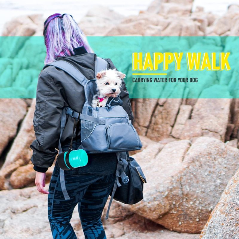77oz Dog Travel Water Bottle with Pull-Out Drinking Bowl, Portable Dog Water Bowl Dispenser Suitable for Large, Medium, and - Image 4