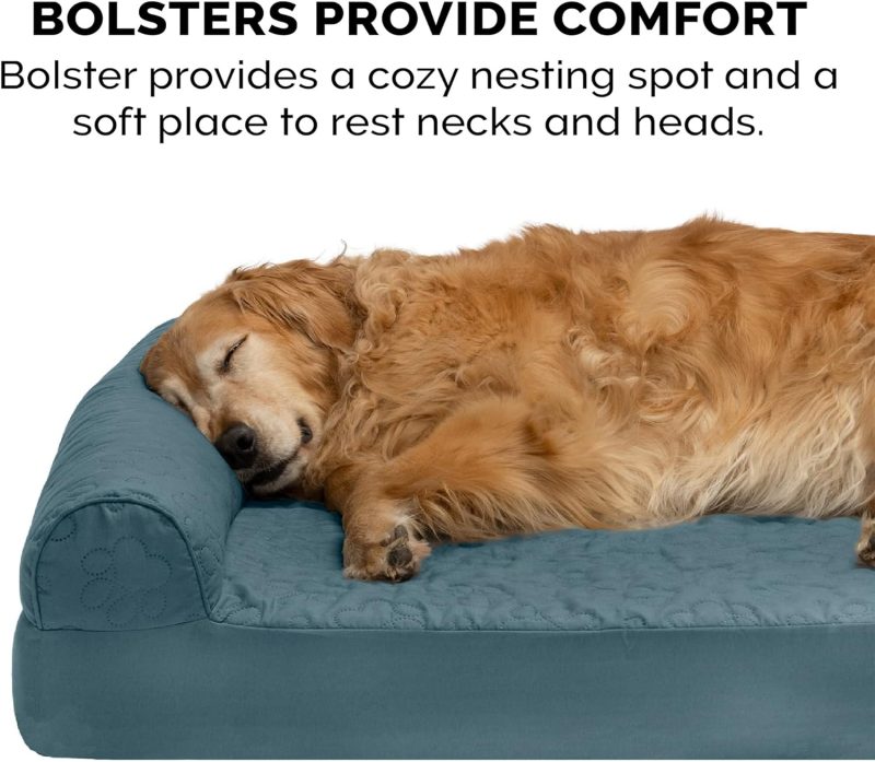 Furhaven Orthopedic Dog Bed for Medium/Small Dogs w/ Removable Bolsters & Washable Cover, For Dogs Up to 35 lbs - Plush & Almond - Image 157