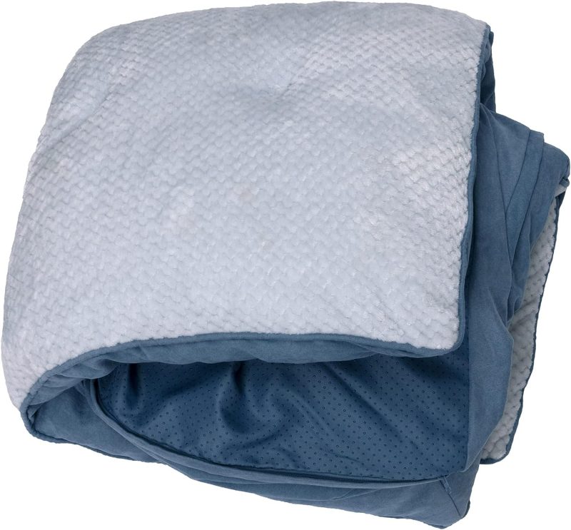Furhaven Cooling Gel Dog Bed for Large Dogs w/ Removable Bolsters & Washable Cover, For Dogs Up to 95 lbs - Plush & Velvet Waves - Image 185