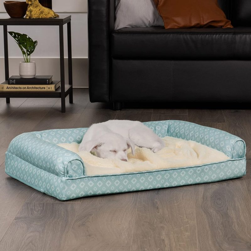 Furhaven Cooling Gel Dog Bed for Large Dogs w/ Removable Bolsters & Washable Cover, For Dogs Up to 95 lbs - Plush & Velvet Waves - Image 273