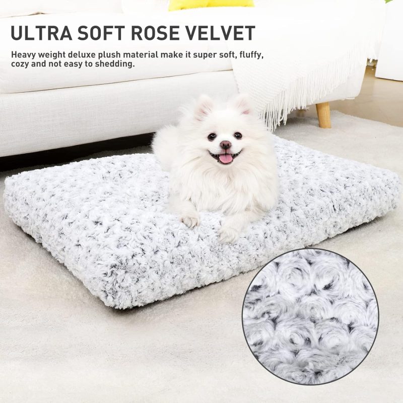 Washable Dog Bed Deluxe Plush Dog Crate Beds Fulffy Comfy Kennel Pad Anti-Slip Pet Sleeping Mat for Large, Jumbo, Medium, Small - Image 31