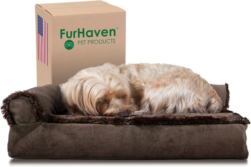 Furhaven Cooling Gel Dog Bed for Large/Medium Dogs w/ Removable Bolsters & Washable Cover, For Dogs Up to 55 lbs - Plush & - Image 573
