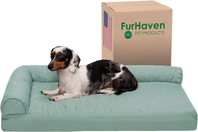 Furhaven Cooling Gel Dog Bed for Large/Medium Dogs w/ Removable Bolsters & Washable Cover, For Dogs Up to 55 lbs - Plush & - Image 133