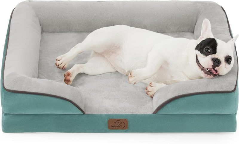 Bedsure Orthopedic Dog Bed for Medium Dogs -Foam Sofa with Removable Washable Cover, Waterproof Lining and Nonskid Bottom Couch, - Image 371