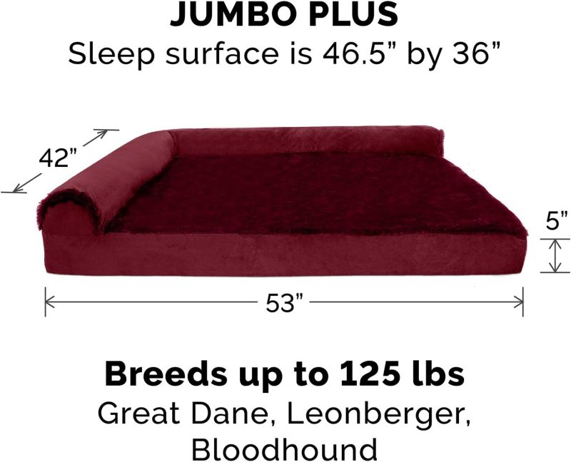 Furhaven Orthopedic Dog Bed for Medium/Small Dogs w/ Removable Bolsters & Washable Cover, For Dogs Up to 35 lbs - Plush & Almond - Image 62