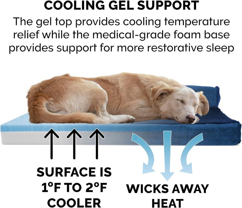 Furhaven Orthopedic Dog Bed for Medium/Small Dogs w/ Removable Bolsters & Washable Cover, For Dogs Up to 35 lbs - Plush & Almond - Image 164