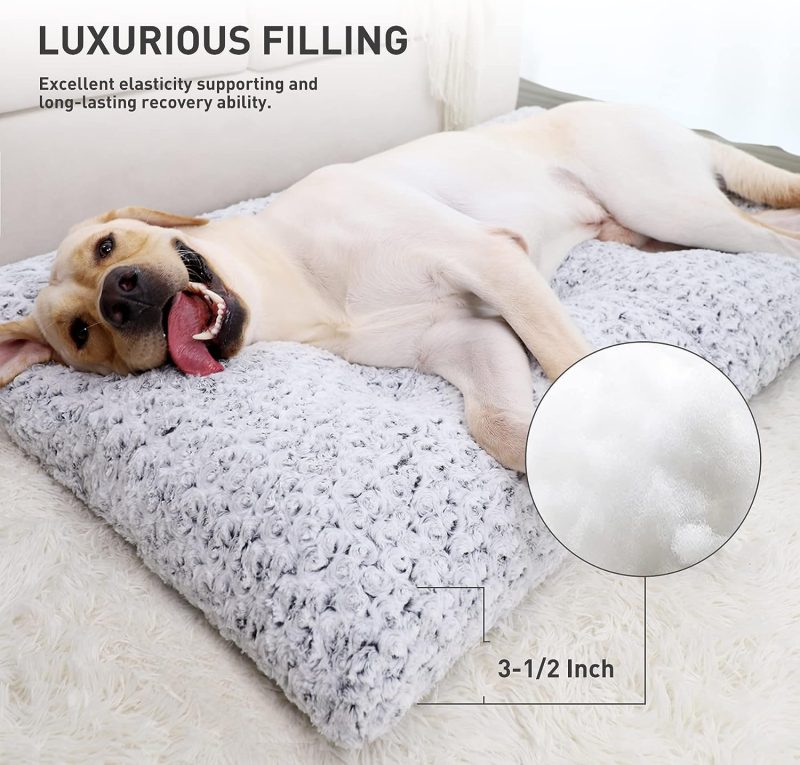Washable Dog Bed Deluxe Plush Dog Crate Beds Fulffy Comfy Kennel Pad Anti-Slip Pet Sleeping Mat for Large, Jumbo, Medium, Small - Image 50
