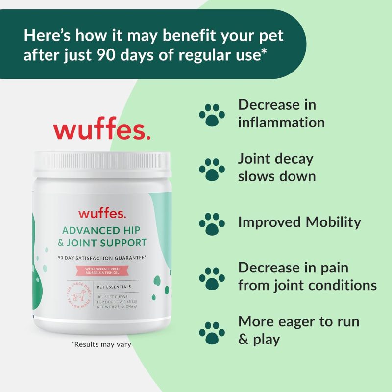 Wuffes Chewable Dog Hip and Joint Supplement for Small & Medium Breeds - Glucosamine & Chondroitin Chews - Dog Joint Supplements - Image 9