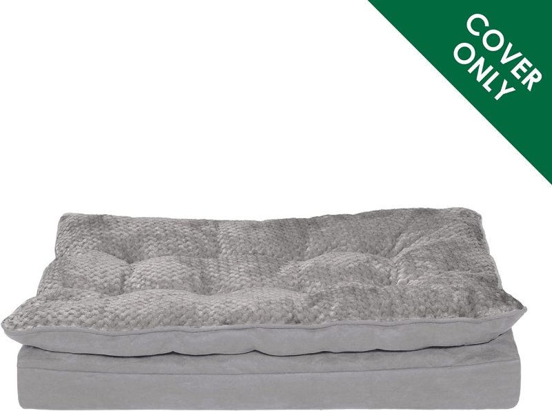Furhaven Cooling Gel Dog Bed for Large Dogs w/ Removable Bolsters & Washable Cover, For Dogs Up to 95 lbs - Plush & Velvet Waves - Image 2