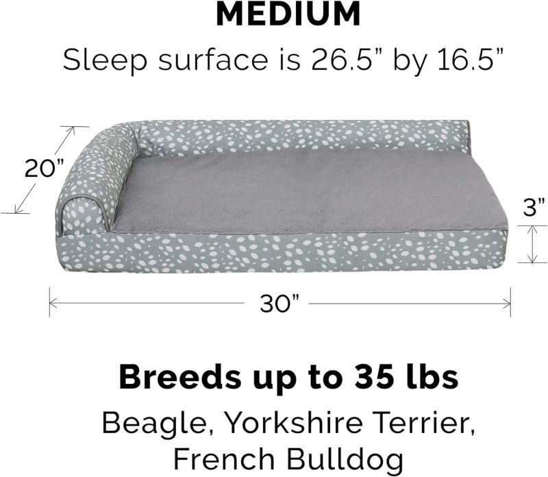 Furhaven Cooling Gel Dog Bed for Large/Medium Dogs w/ Removable Bolsters & Washable Cover, For Dogs Up to 55 lbs - Plush & - Image 149
