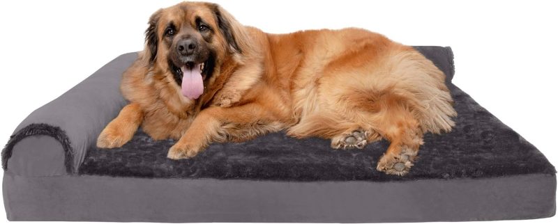 Furhaven Orthopedic Dog Bed for Medium/Small Dogs w/ Removable Bolsters & Washable Cover, For Dogs Up to 35 lbs - Plush & Almond - Image 634