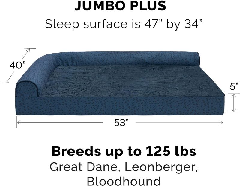 Furhaven Orthopedic Dog Bed for Medium/Small Dogs w/ Removable Bolsters & Washable Cover, For Dogs Up to 35 lbs - Plush & Almond - Image 123