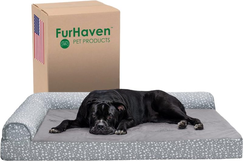 Furhaven Orthopedic Dog Bed for Medium/Small Dogs w/ Removable Bolsters & Washable Cover, For Dogs Up to 35 lbs - Plush & Almond - Image 315