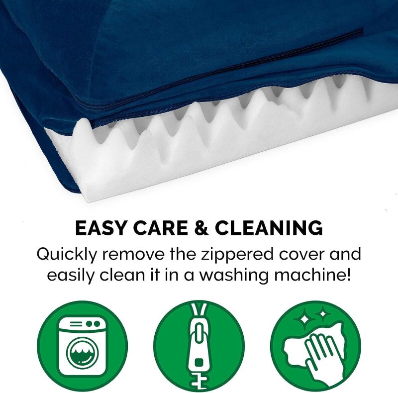 Furhaven Orthopedic Dog Bed for Medium/Small Dogs w/ Removable Bolsters & Washable Cover, For Dogs Up to 35 lbs - Plush & Almond - Image 92