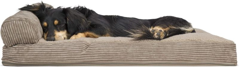 Furhaven Orthopedic Dog Bed for Medium/Small Dogs w/ Removable Bolsters & Washable Cover, For Dogs Up to 35 lbs - Plush & Almond - Image 271
