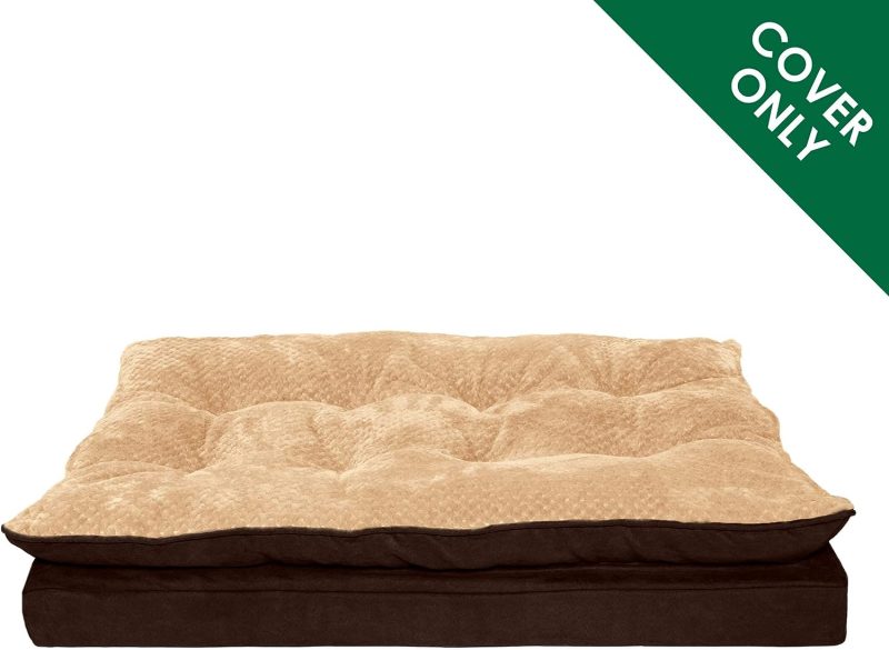 Furhaven Cooling Gel Dog Bed for Large Dogs w/ Removable Bolsters & Washable Cover, For Dogs Up to 95 lbs - Plush & Velvet Waves - Image 430