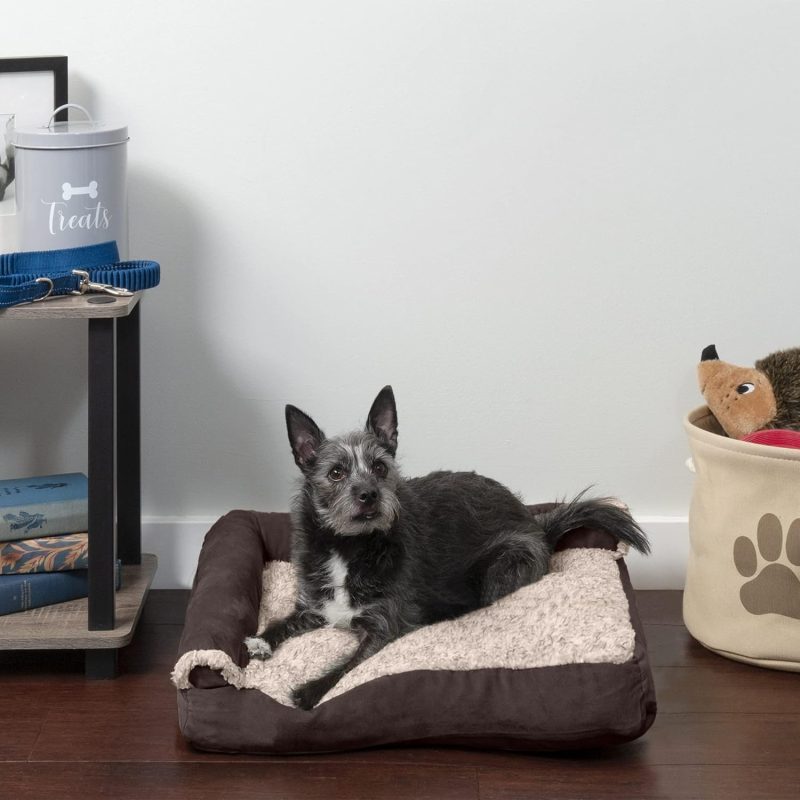 Furhaven Orthopedic Dog Bed for Medium/Small Dogs w/ Removable Bolsters & Washable Cover, For Dogs Up to 35 lbs - Plush & Almond - Image 550