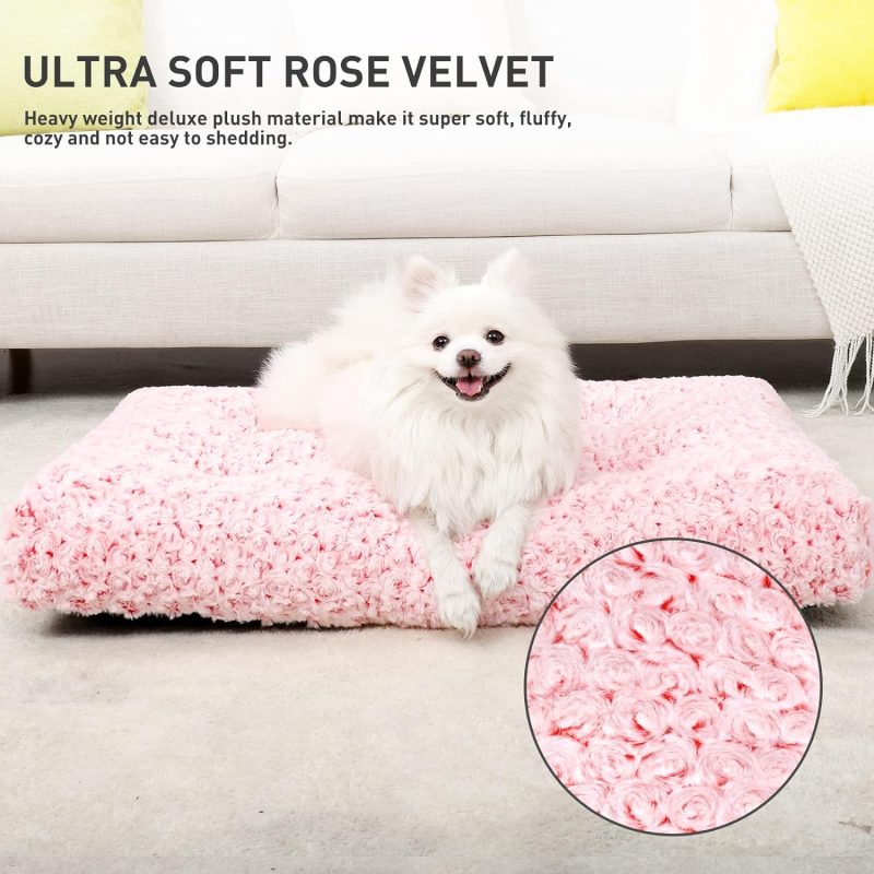 Washable Dog Bed Deluxe Plush Dog Crate Beds Fulffy Comfy Kennel Pad Anti-Slip Pet Sleeping Mat for Large, Jumbo, Medium, Small - Image 52