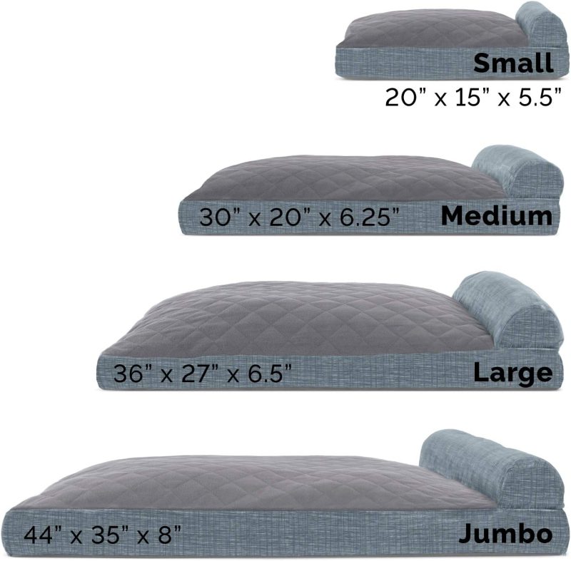 Furhaven Orthopedic Dog Bed for Medium/Small Dogs w/ Removable Bolsters & Washable Cover, For Dogs Up to 35 lbs - Plush & Almond - Image 359