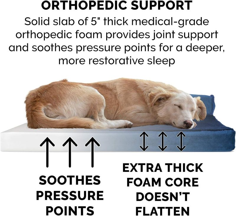 Furhaven Orthopedic Dog Bed for Medium/Small Dogs w/ Removable Bolsters & Washable Cover, For Dogs Up to 35 lbs - Plush & Almond - Image 425