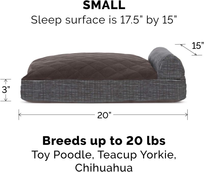Furhaven Orthopedic Dog Bed for Medium/Small Dogs w/ Removable Bolsters & Washable Cover, For Dogs Up to 35 lbs - Plush & Almond - Image 230