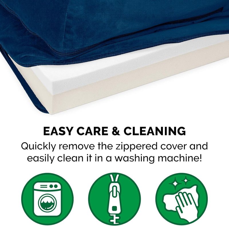 Furhaven Orthopedic Dog Bed for Medium/Small Dogs w/ Removable Bolsters & Washable Cover, For Dogs Up to 35 lbs - Plush & Almond - Image 352