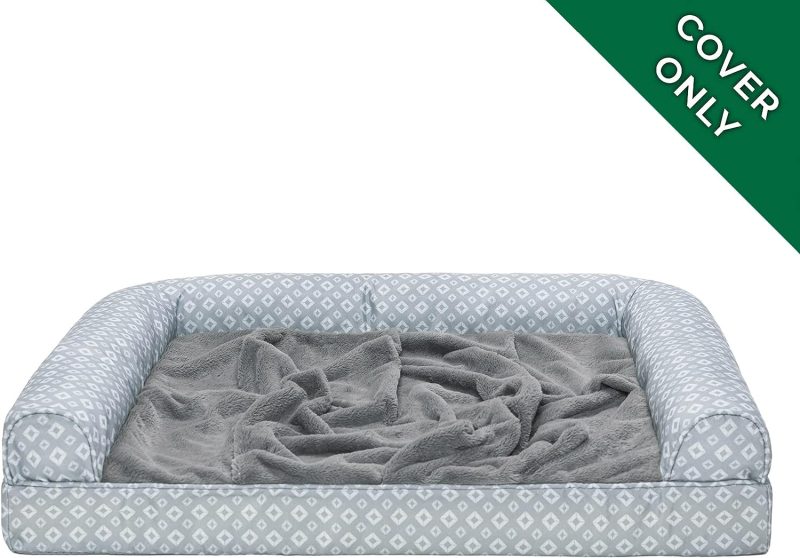 Furhaven Cooling Gel Dog Bed for Large Dogs w/ Removable Bolsters & Washable Cover, For Dogs Up to 95 lbs - Plush & Velvet Waves - Image 312