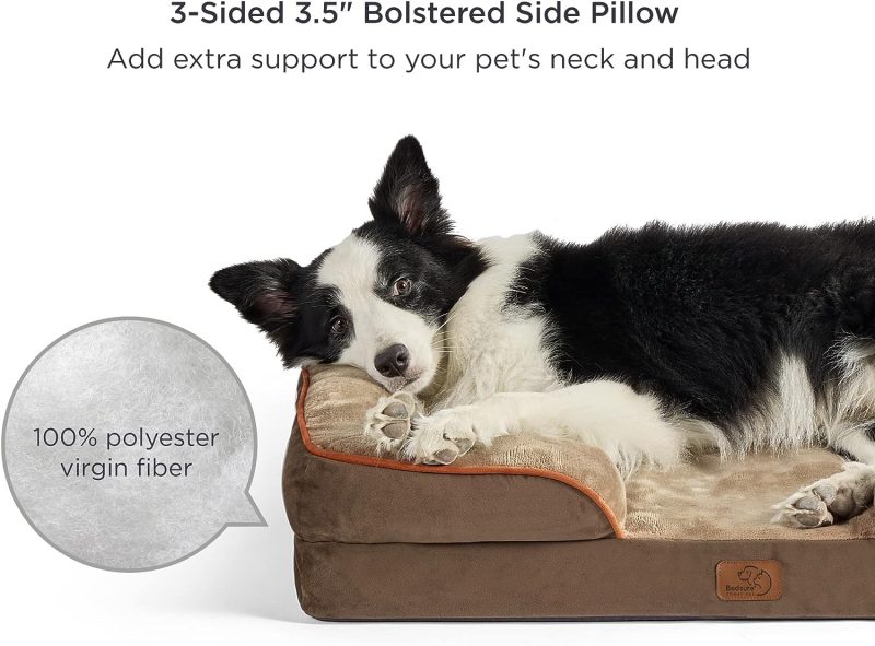 Bedsure Orthopedic Dog Bed for Medium Dogs -Foam Sofa with Removable Washable Cover, Waterproof Lining and Nonskid Bottom Couch, - Image 98