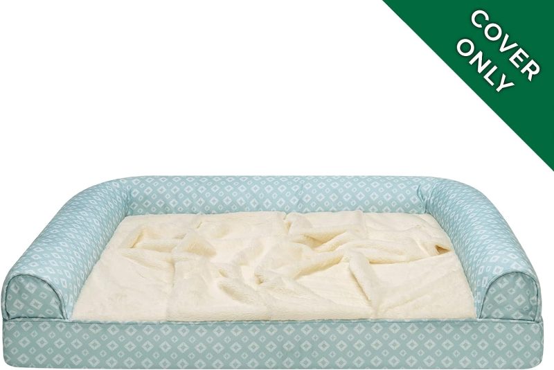 Furhaven Cooling Gel Dog Bed for Large Dogs w/ Removable Bolsters & Washable Cover, For Dogs Up to 95 lbs - Plush & Velvet Waves - Image 355