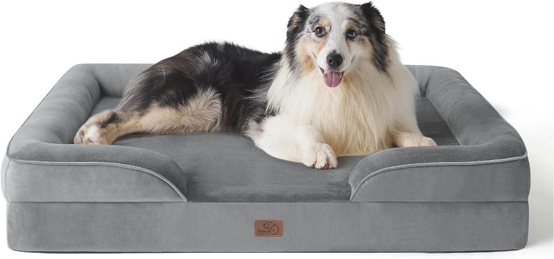 Bedsure Orthopedic Dog Bed for Medium Dogs -Foam Sofa with Removable Washable Cover, Waterproof Lining and Nonskid Bottom Couch, - Image 271