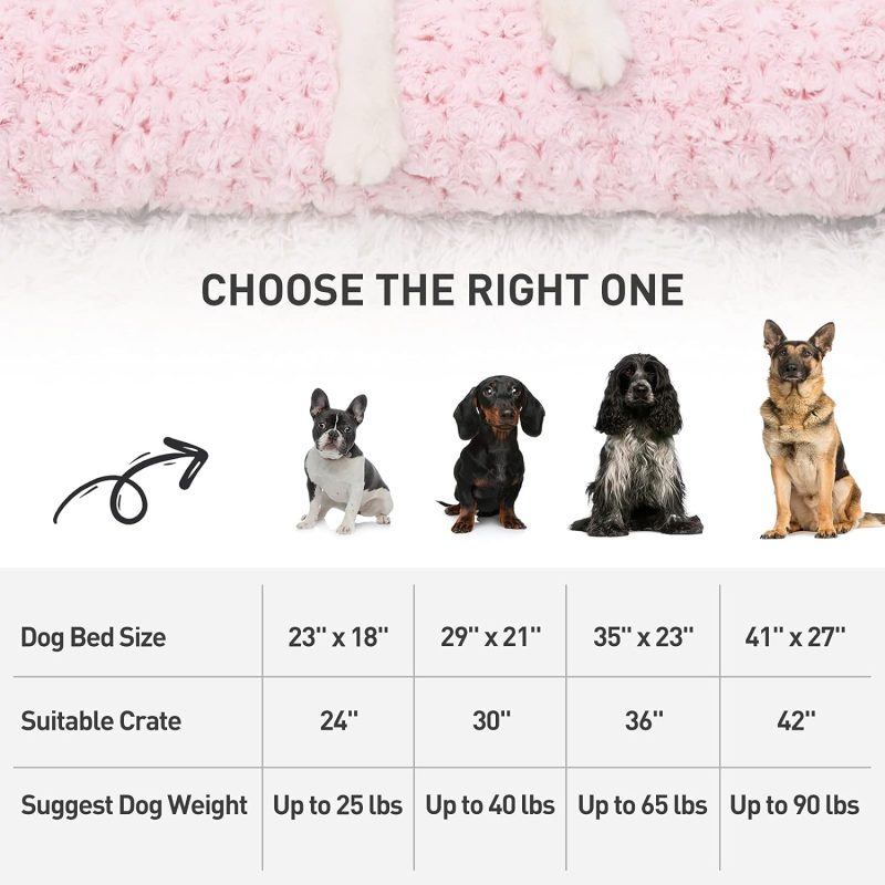 Washable Dog Bed Deluxe Plush Dog Crate Beds Fulffy Comfy Kennel Pad Anti-Slip Pet Sleeping Mat for Large, Jumbo, Medium, Small - Image 43