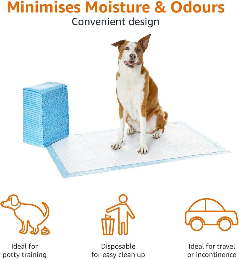 Amazon Basics Dog and Puppy Pee Pads with Leak-Proof Quick-Dry Design for Potty Training, Standard Absorbency, Regular Size, 22 - Image 27