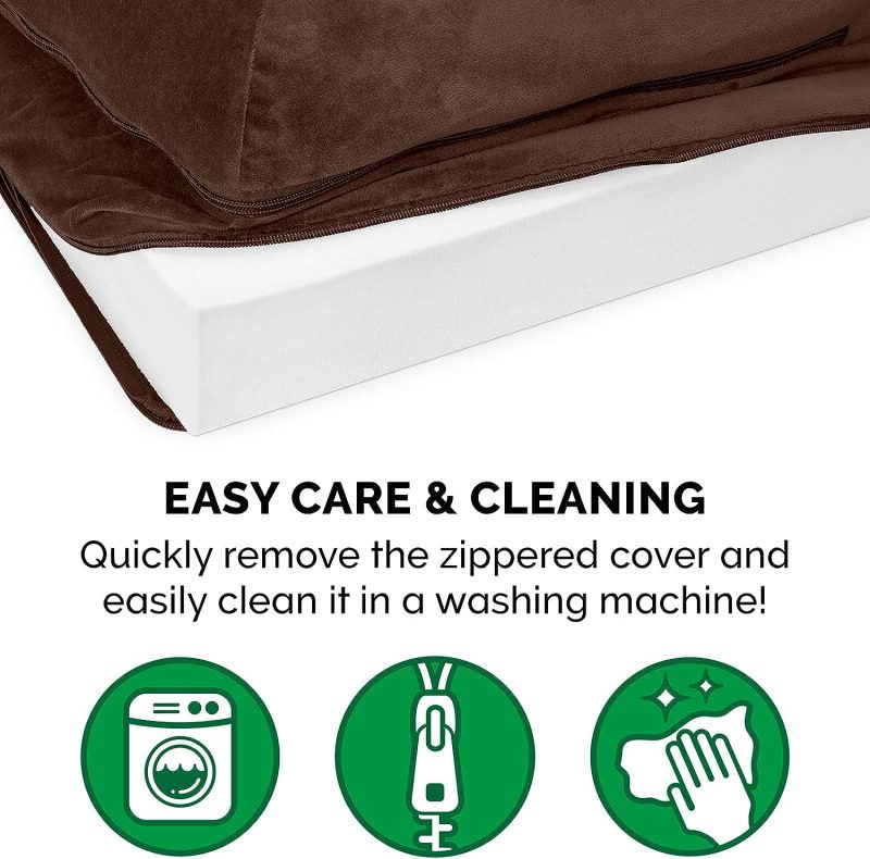 Furhaven Orthopedic Dog Bed for Medium/Small Dogs w/ Removable Bolsters & Washable Cover, For Dogs Up to 35 lbs - Plush & Almond - Image 541