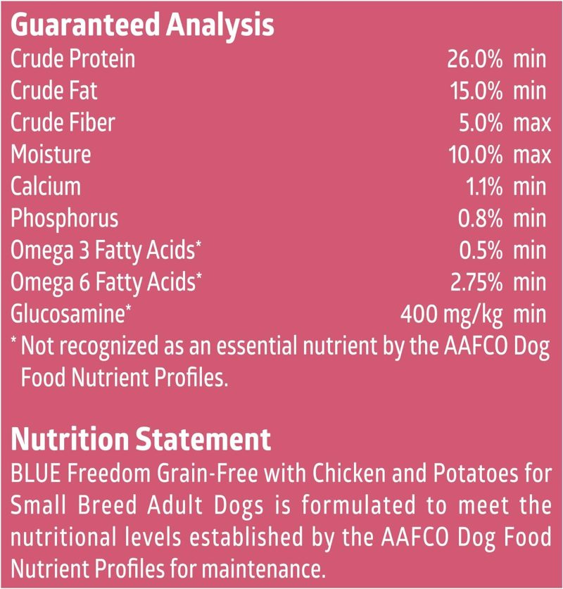 Blue Buffalo Freedom Grain Free Natural Adult Small Breed Dry Dog Food, Chicken 11-lb - Image 14