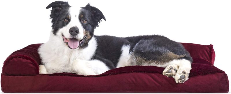 Furhaven Orthopedic Dog Bed for Medium/Small Dogs w/ Removable Bolsters & Washable Cover, For Dogs Up to 35 lbs - Plush & Almond - Image 420