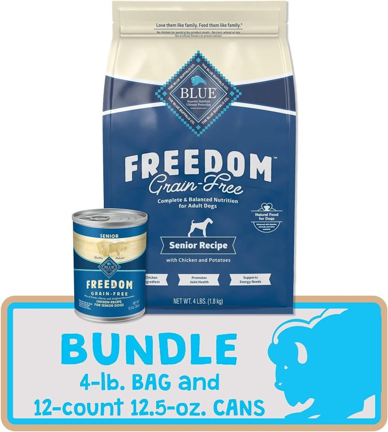 Blue Buffalo Freedom Grain Free Natural Senior Dry Dog Food, Chicken 24-lb - Image 13